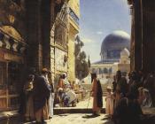 古斯塔夫 鲍恩芬德 : At the Entrance to the Temple Mount, Jerusalem